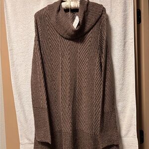 Cozy Brown Cowl Neck Sweater